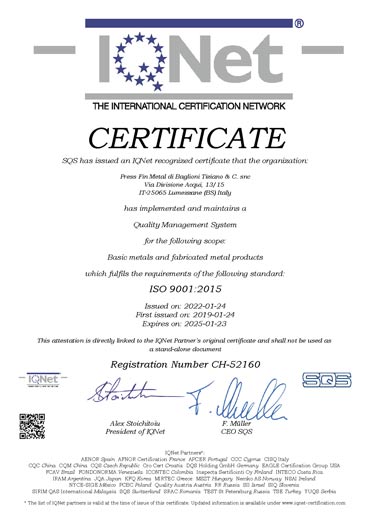 certificato IQNET